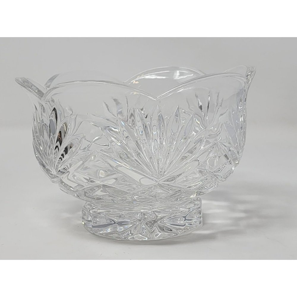 Vintage Noritake Crystal Fan & Crisscross Cuts Potpourri/Soy Candle‎ Bowl